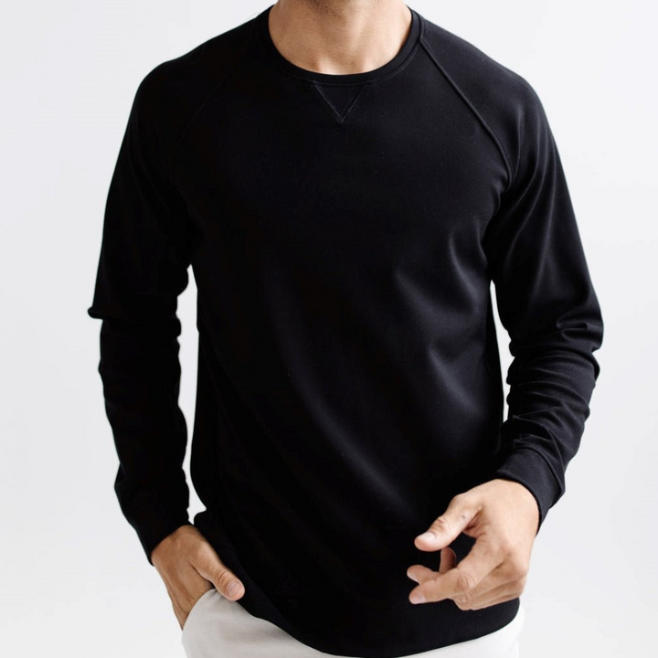 Men's Ultra-Soft Bamboo Jumper - Black