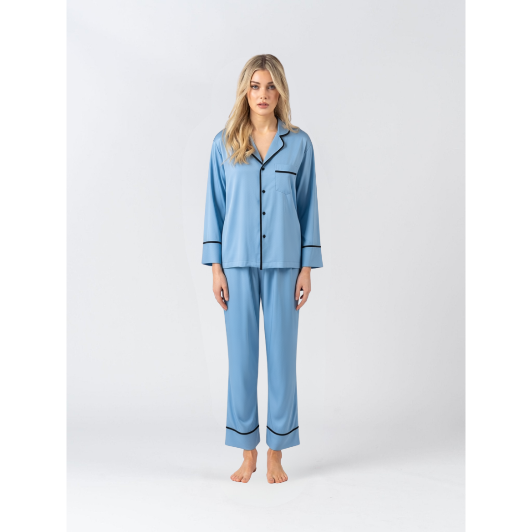 Modal Winter Pyjamas - Blue/Black