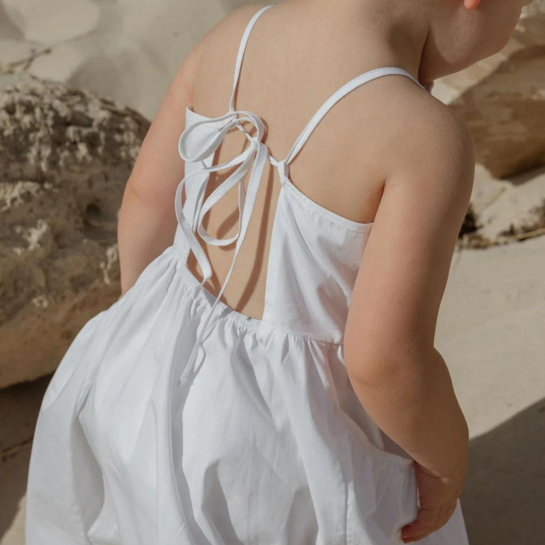 Kids Camilla Cotton Dress - White