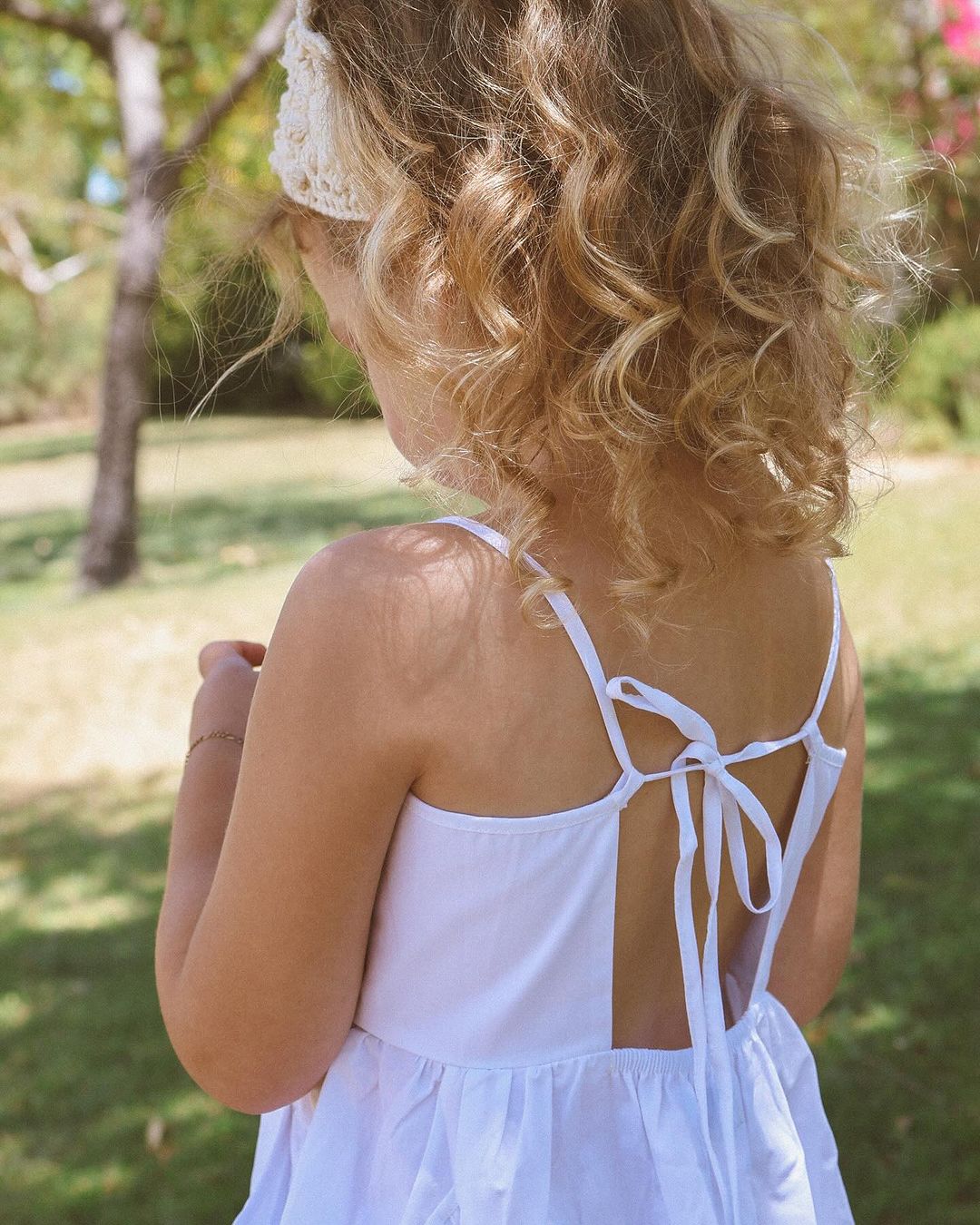 Kids Camilla Cotton Dress - White