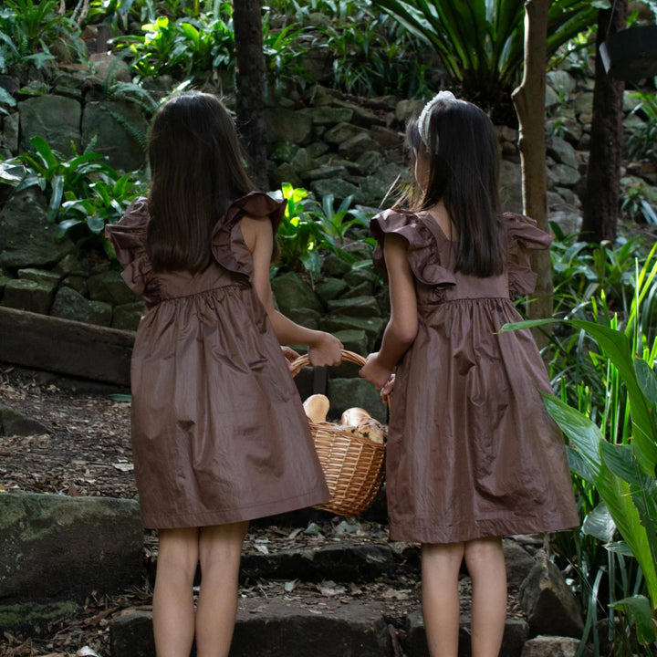 Kids Georgia Dress - Chocolate Brown