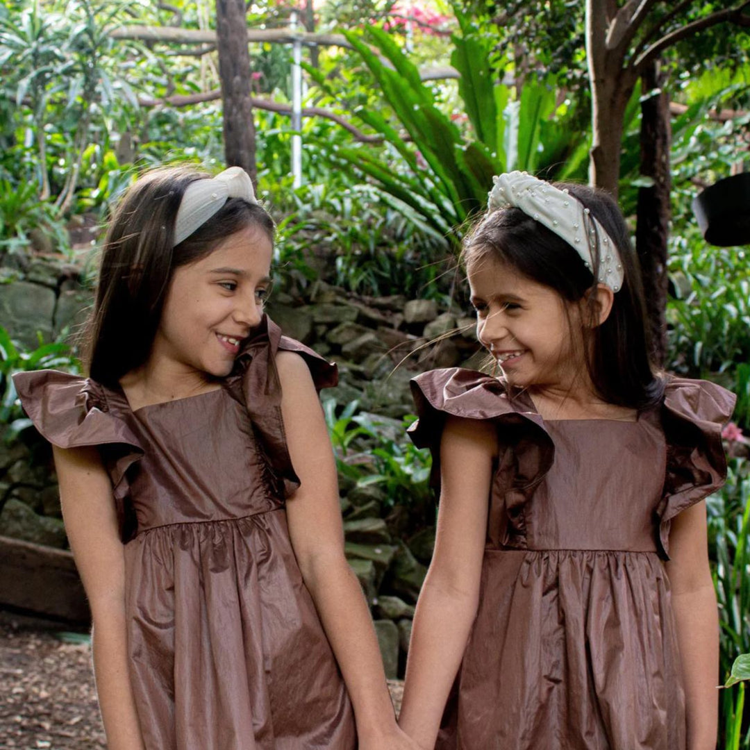 Kids Georgia Dress - Chocolate Brown