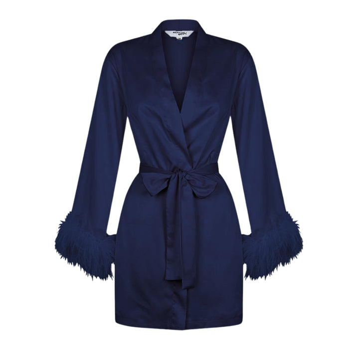 Luxe Personalised Feather Robes – Midnight Mischief Sleepwear