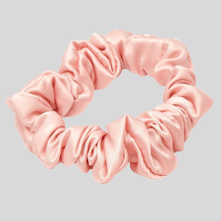 Silk Scrunchie Hair Ties Luxe Accessory – Pink