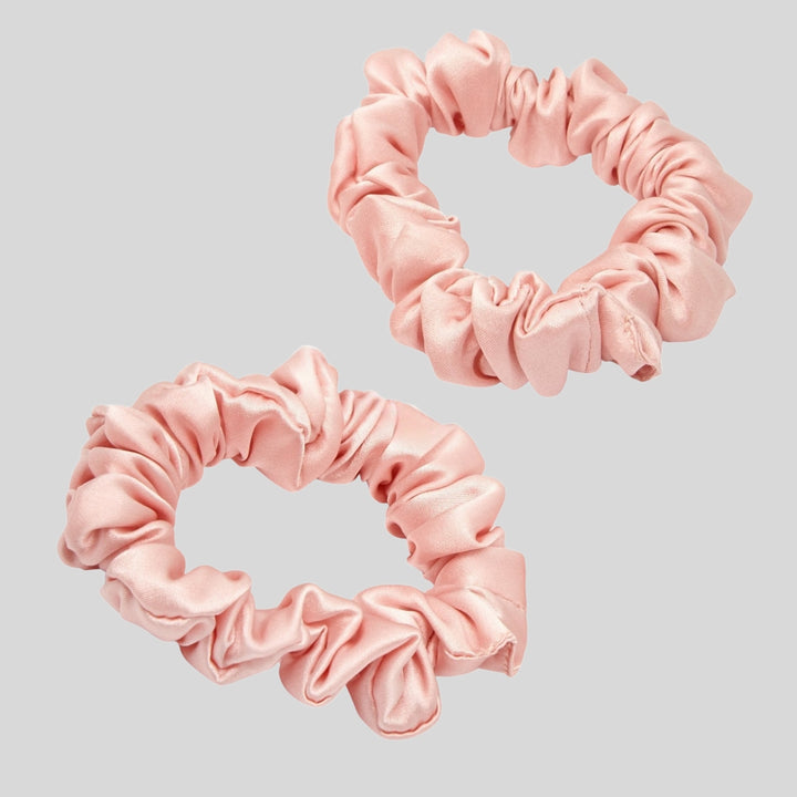 Silk Scrunchie Hair Ties Luxe Accessory – Pink