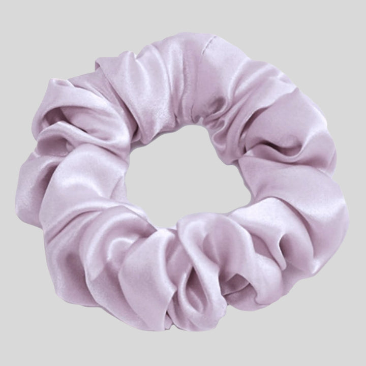 Silk Scrunchie Hair Ties Luxe Accessory – Purple