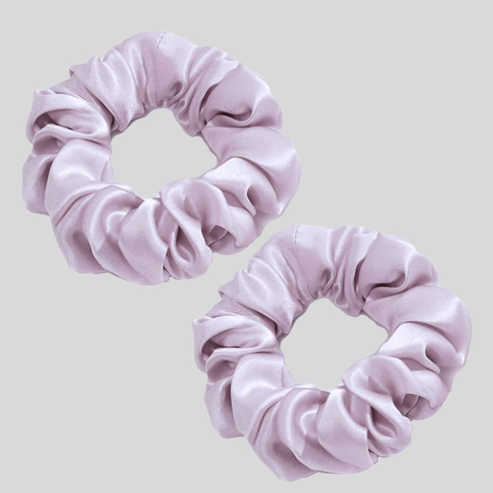 Silk Scrunchie Hair Ties Luxe Accessory – Purple