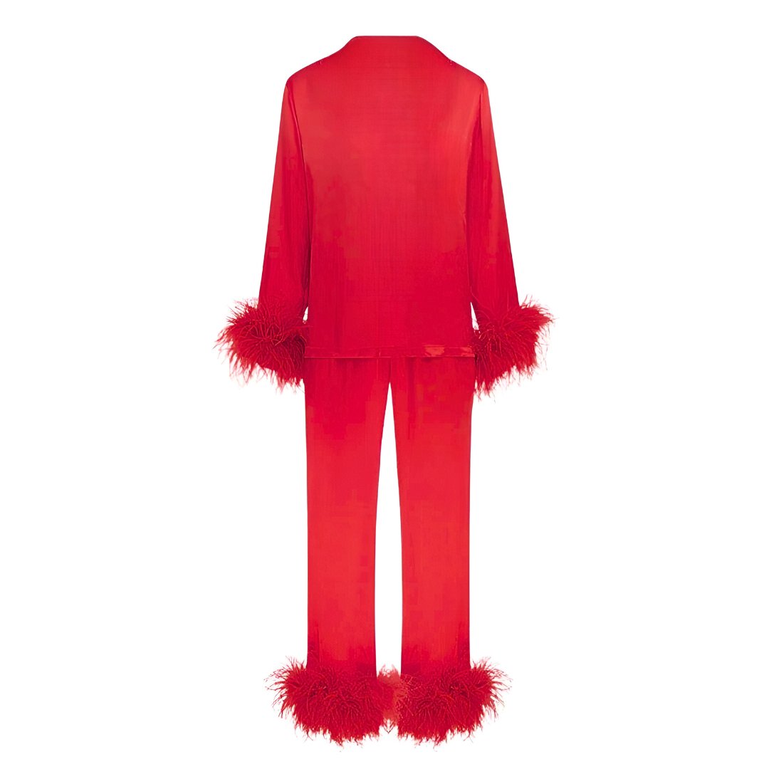 Red Feather Pyjama Winter Set