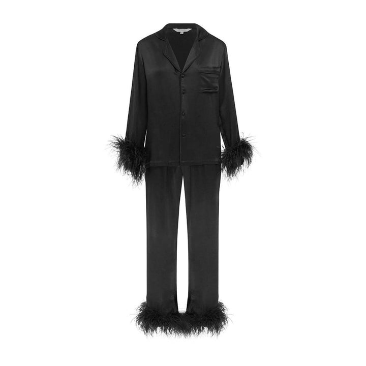 Black Feather Pyjama Winter Set