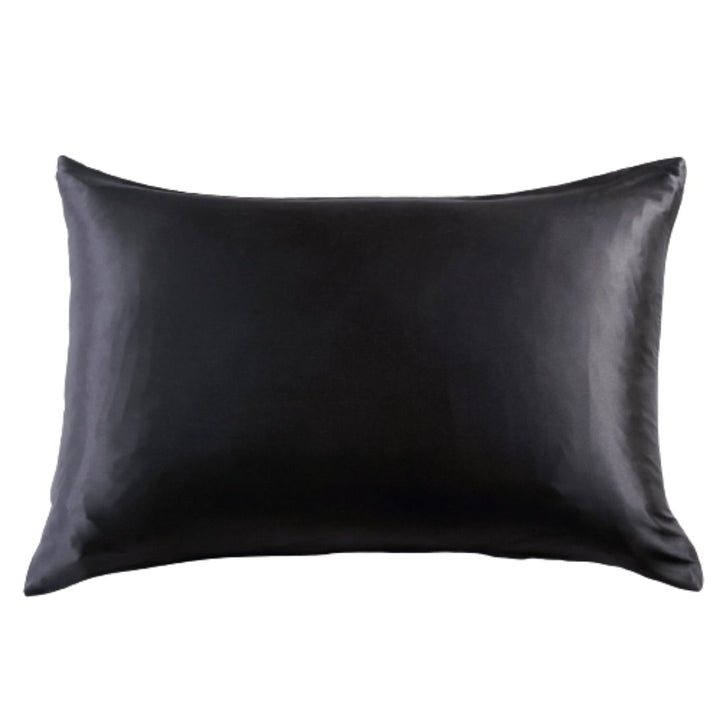 BLACK Personalised Silk Pillowcase - Queen Size