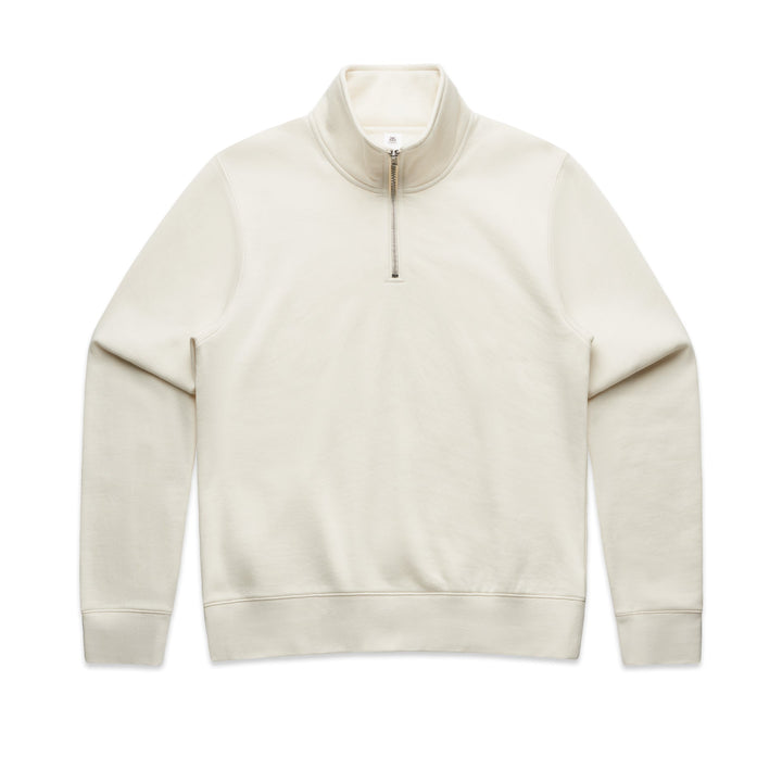 Half Zip Crewneck Sweatshirt - Ecru