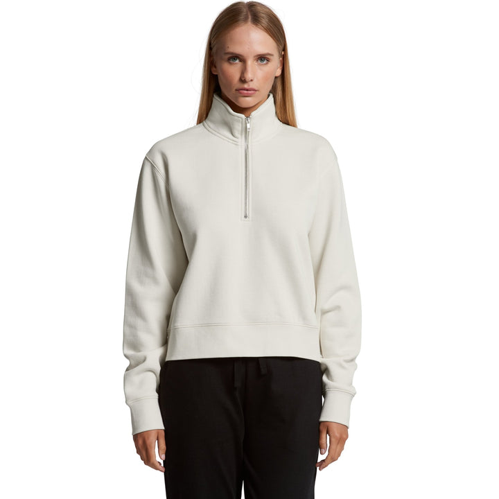 Half Zip Crewneck Sweatshirt - Ecru