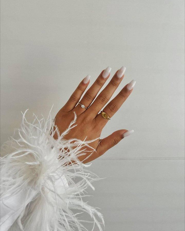 Ivory Feather Long Maxi Robe