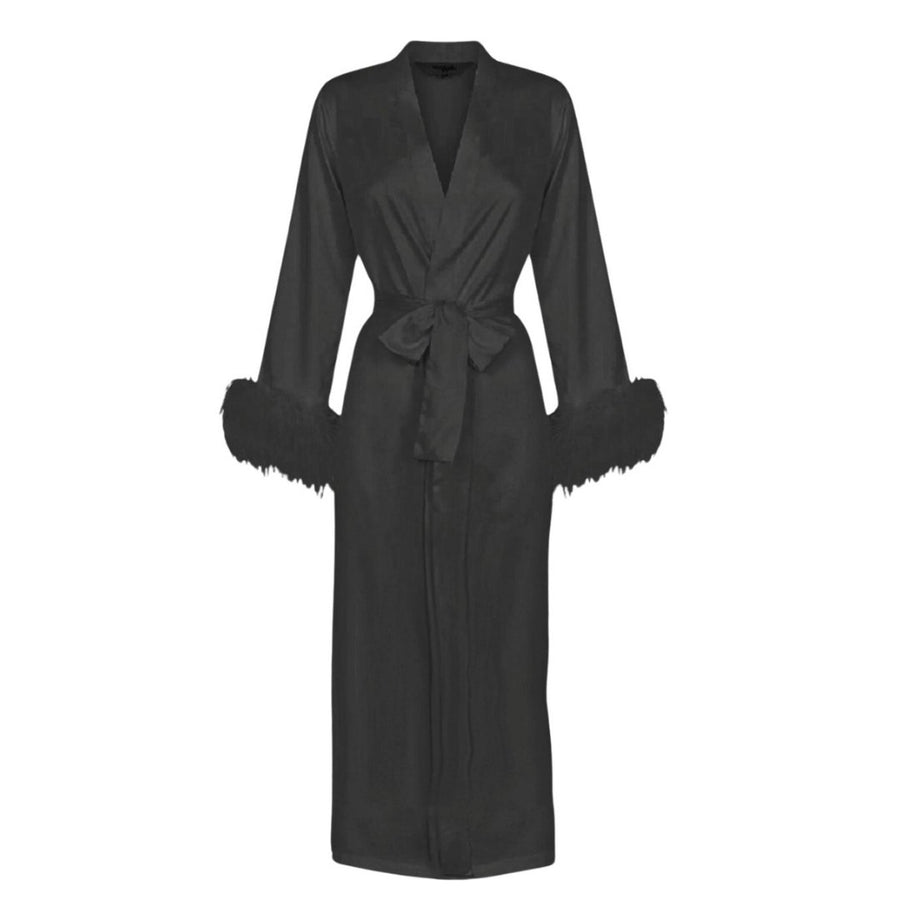 Luxe Personalised Feather Robes – Midnight Mischief Sleepwear