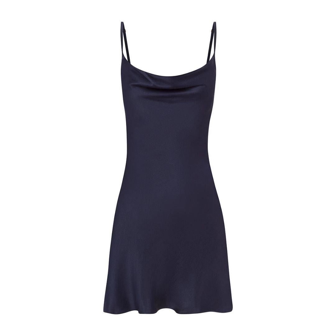 Cowl Neck Viscose Nightie - Navy (Faulty/Final Sale)