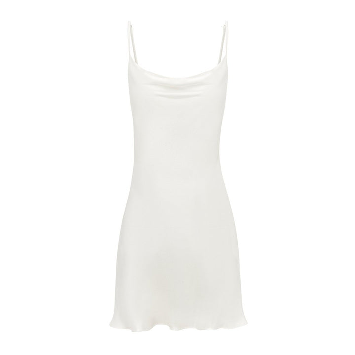 White Cowl Neck Nightie