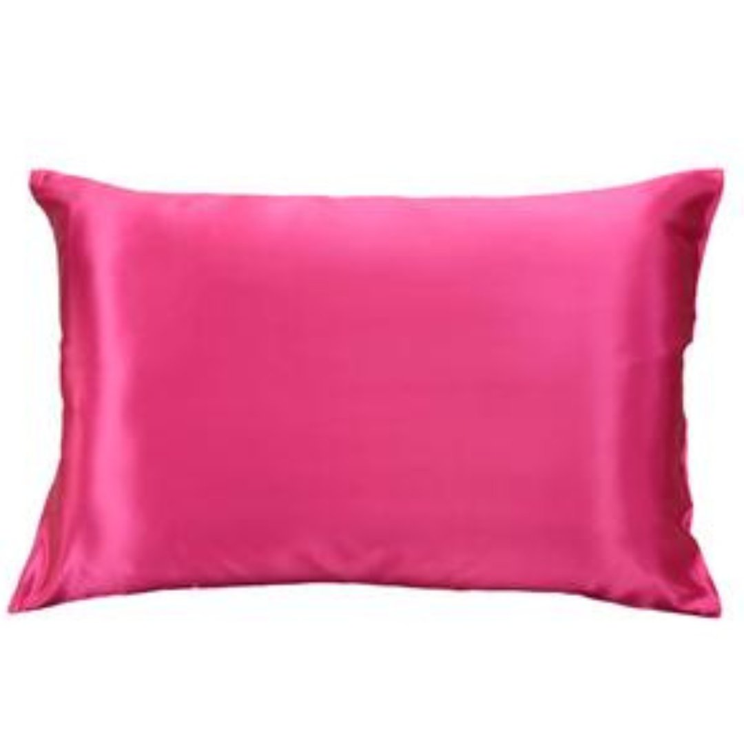 HOT PINK Personalised Silk Pillowcase - Queen Size