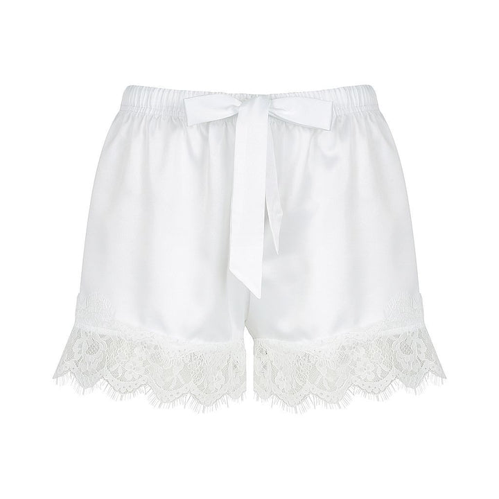 Satin Personalised Lace Camisole Set - White