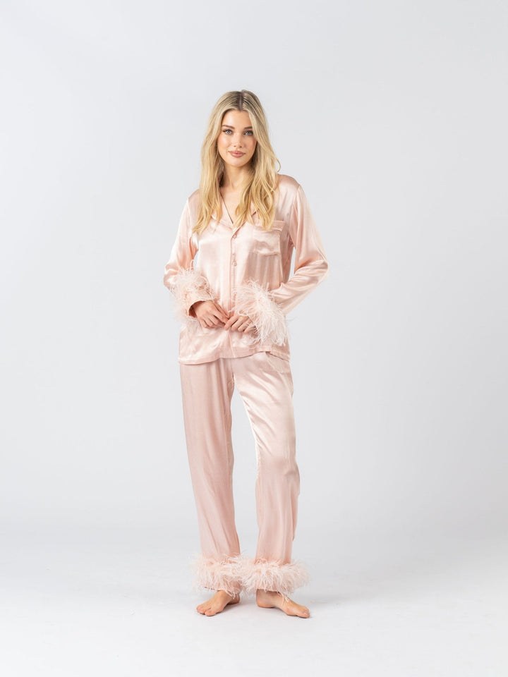 Pink Feather Pyjama Winter Set