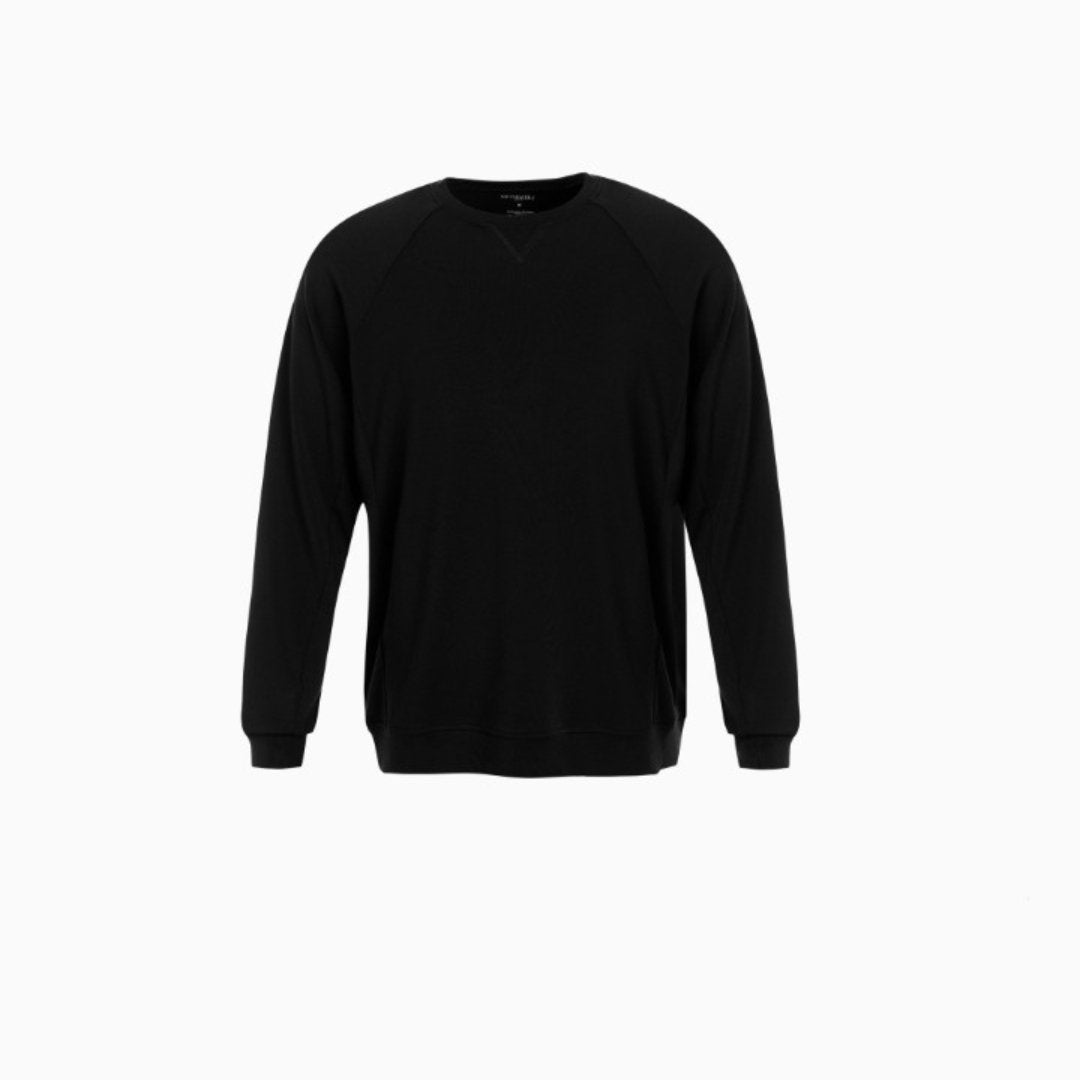 Men's Personalised Bamboo Pullover - Black