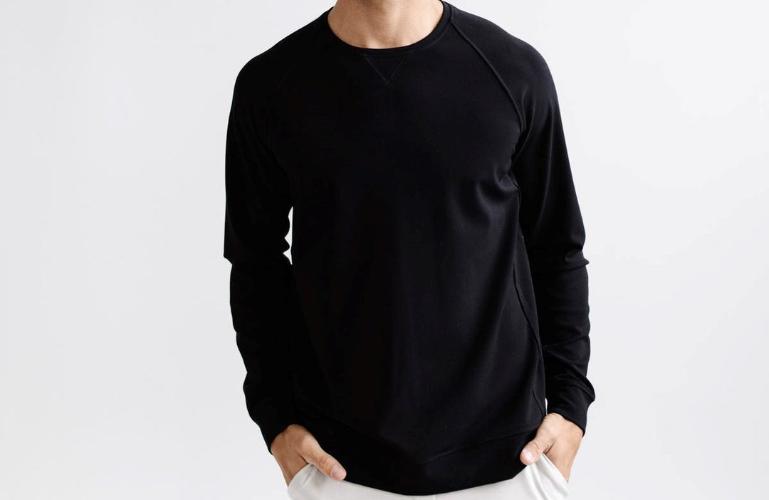 Men's Personalised Bamboo Pullover - Black