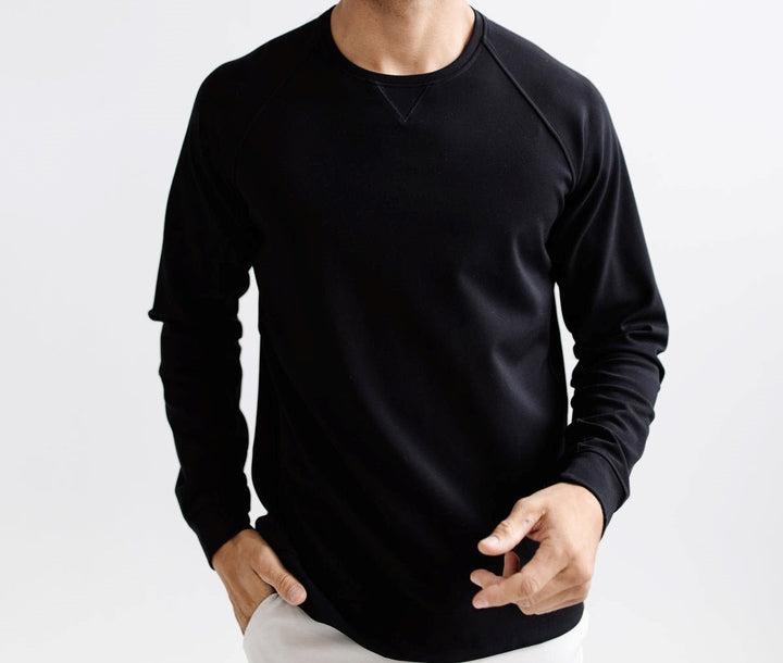 Men's Personalised Bamboo Pullover - Black
