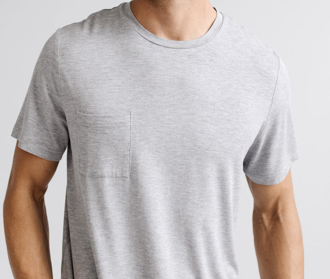 Men's Personalised Jersey Bamboo Lounge T-Shirt - Grey