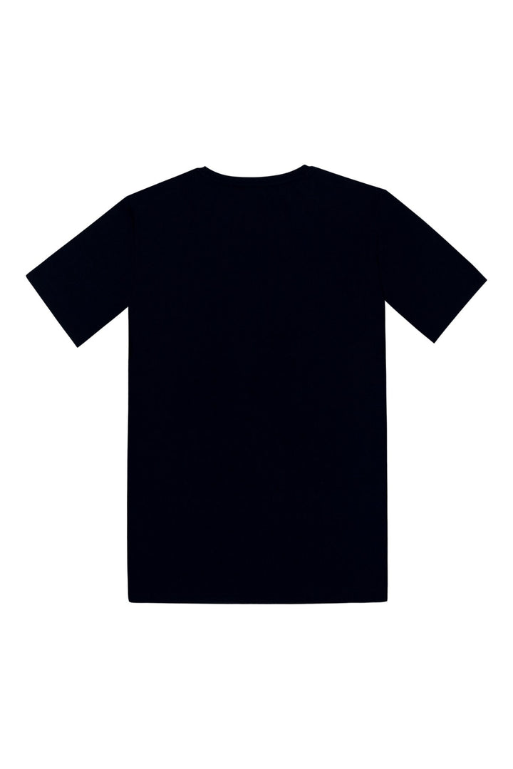 Men's Personalised Rib-Knit Bamboo Lounge T-Shirt - Black