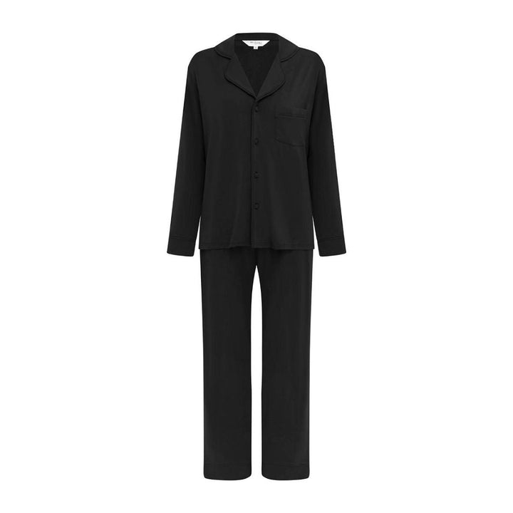 Modal Winter Pyjamas Long Sleeve & Long Pants - Black