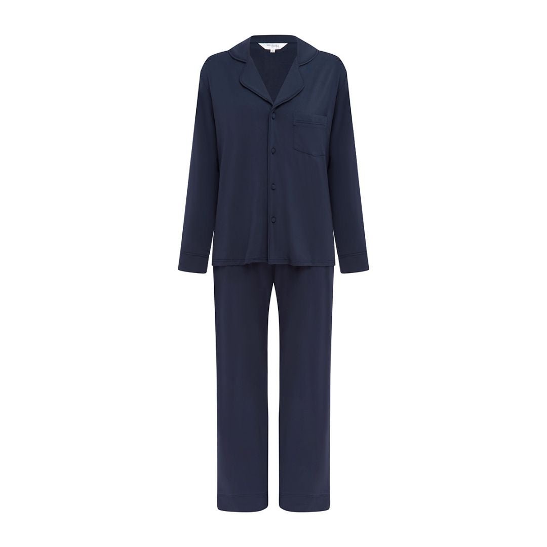 Modal Winter Pyjamas Long Sleeve & Long Pants - Navy