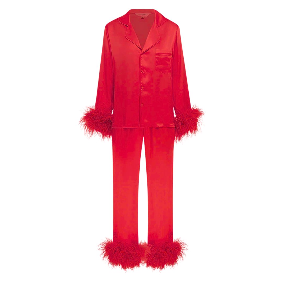 Red Feather Pyjama Winter Set