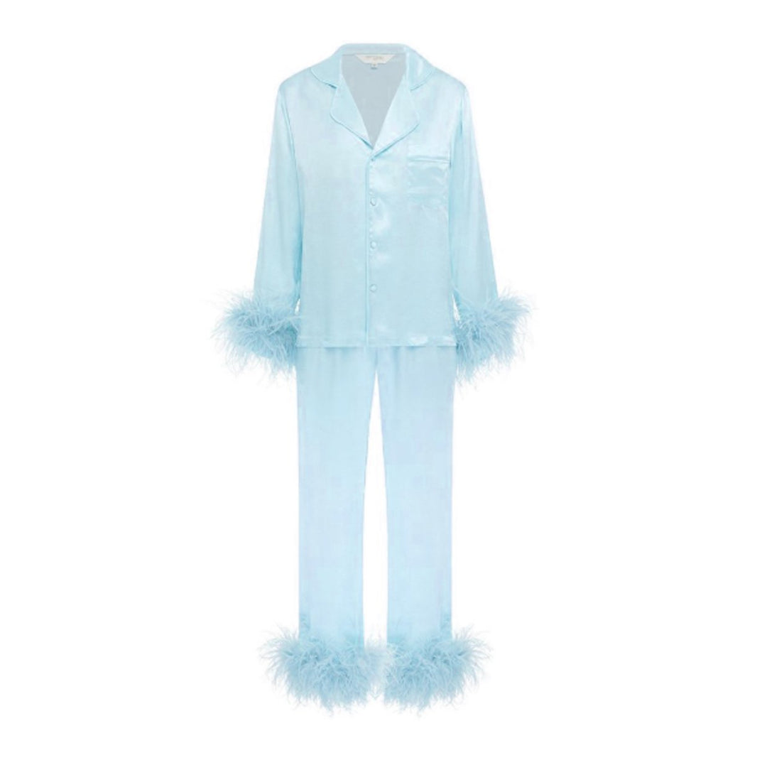 Sky Blue Feather Pyjama Winter Set