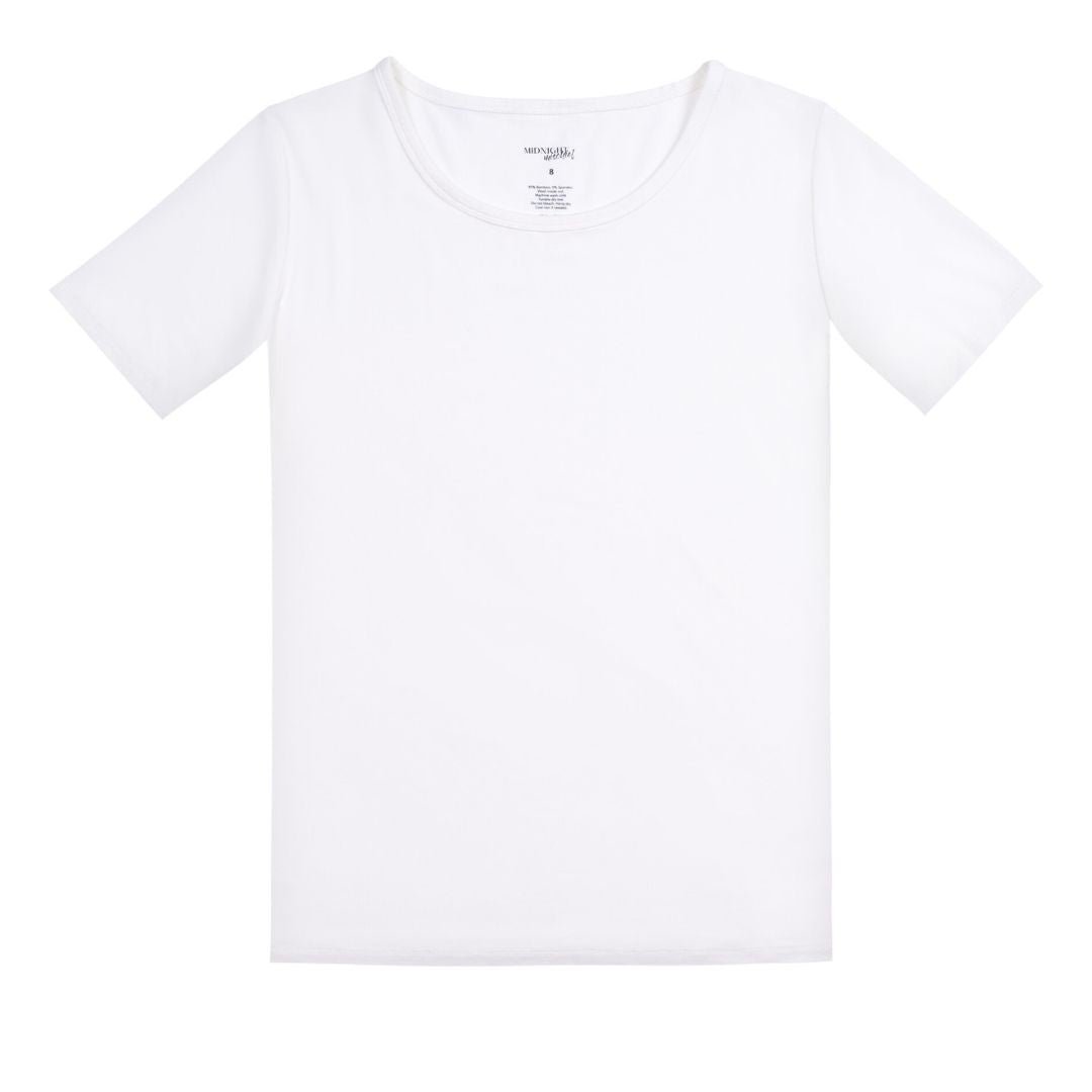 Women's Personalised Jersey Bamboo Lounge T-Shirt - White