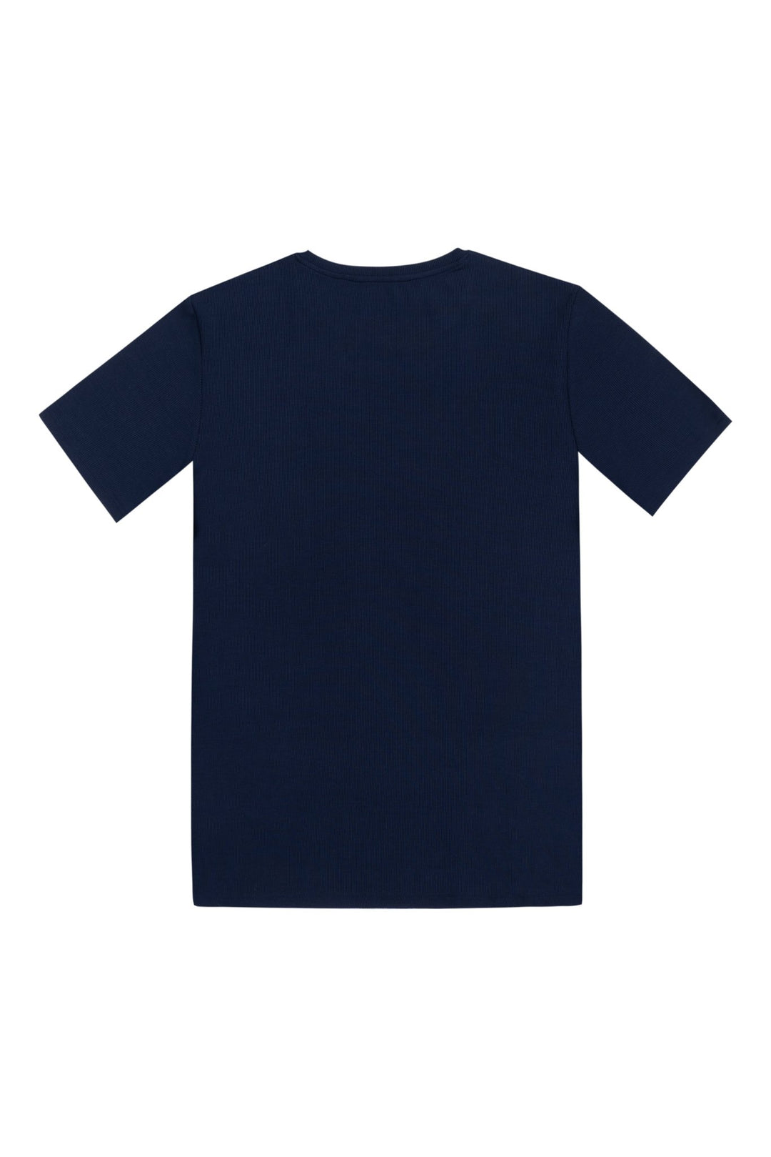 Women's Personalised Rib-Knit Bamboo Lounge T-Shirt - Navy