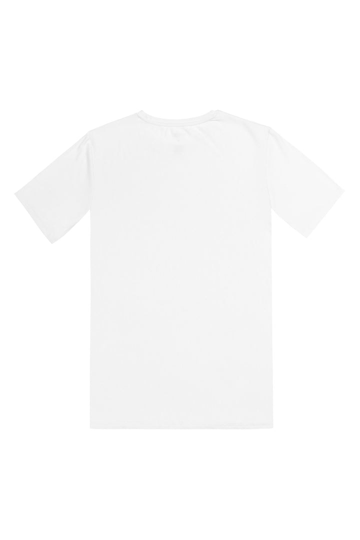 Women's Personalised Rib-Knit Bamboo Lounge T-Shirt - White